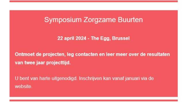 Symposium zorgzame buurten